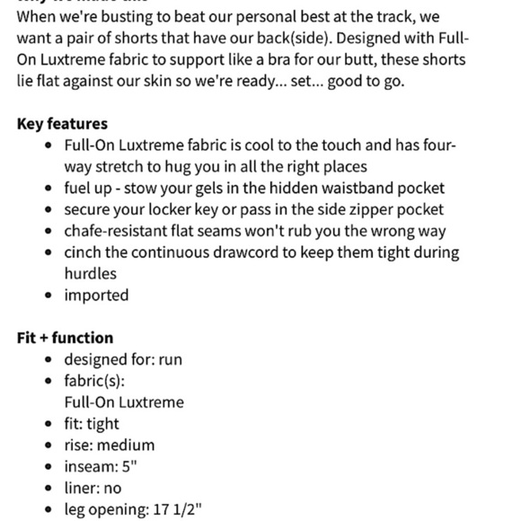 Lululemon Run Fast Track Shorts ll Biker Bike Shorts - Picture 15 of 15